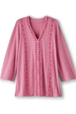 Soft Surroundings Ingrid Embroidered Tunic- Tops|Tunics & Leggings