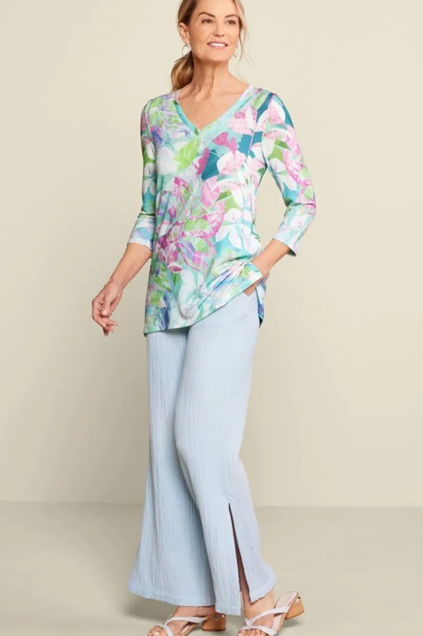Soft Surroundings Iris 3/4 Sleeve Tunic- Tops|Tunics & Leggings
