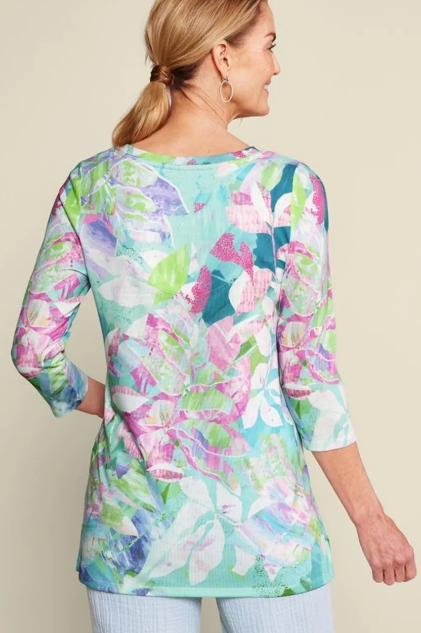 Soft Surroundings Iris 3/4 Sleeve Tunic- Tops|Tunics & Leggings