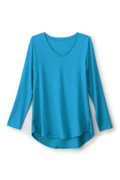 Soft Surroundings Isabel Pima Long Sleeve Tee- Tops