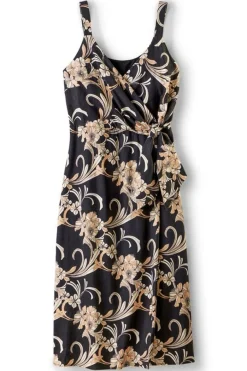 Soft Surroundings Isla Stretch Linen Midi Dress- Dresses
