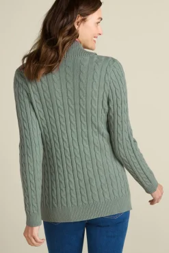 Soft Surroundings Ivey Cable Knit Cardigan- Tops|Sweaters & Cardigans