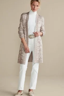 Soft Surroundings Ivy Shimmer Long Cardigan- Tops|Sweaters & Cardigans