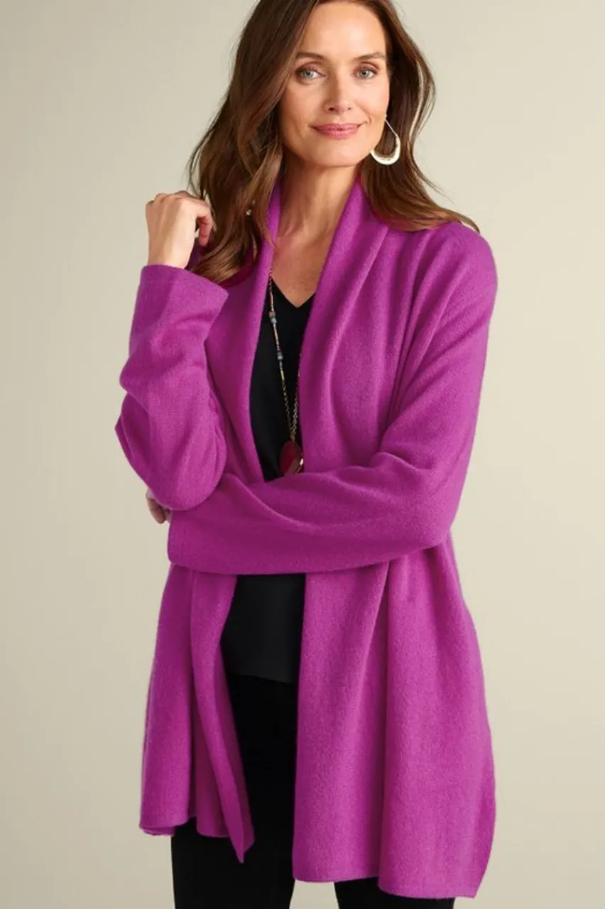 Soft Surroundings Izzy Cashmere Long Cardigan- Tops|Sweaters & Cardigans