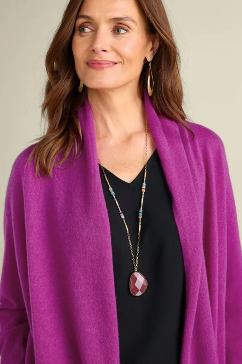 Soft Surroundings Izzy Cashmere Long Cardigan- Tops|Sweaters & Cardigans