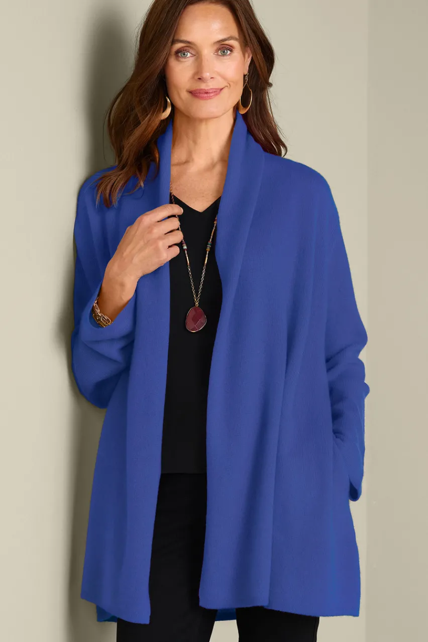 Soft Surroundings Izzy Cashmere Long Cardigan- Tops|Sweaters & Cardigans
