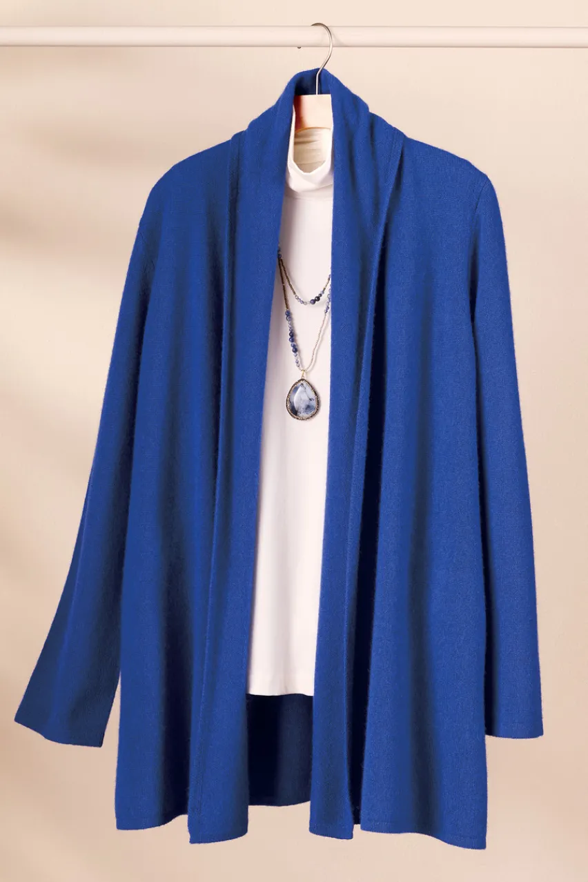 Soft Surroundings Izzy Cashmere Long Cardigan- Tops|Sweaters & Cardigans