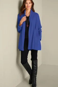 Soft Surroundings Izzy Cashmere Long Cardigan- Tops|Sweaters & Cardigans