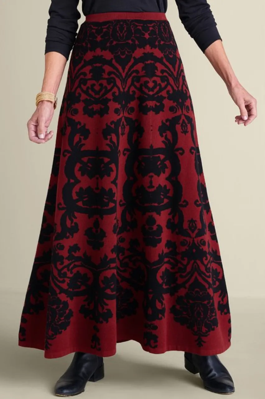 Soft Surroundings Jacobean Sweater Skirt- Skirts