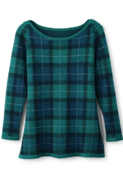 Soft Surroundings Janece Plaid Sweater Tunic- Tops|Sweaters & Cardigans