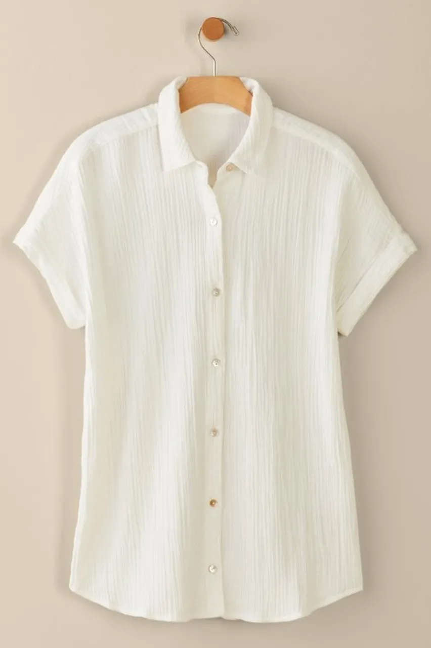 Soft Surroundings Je Veux Gauze Top- Tops