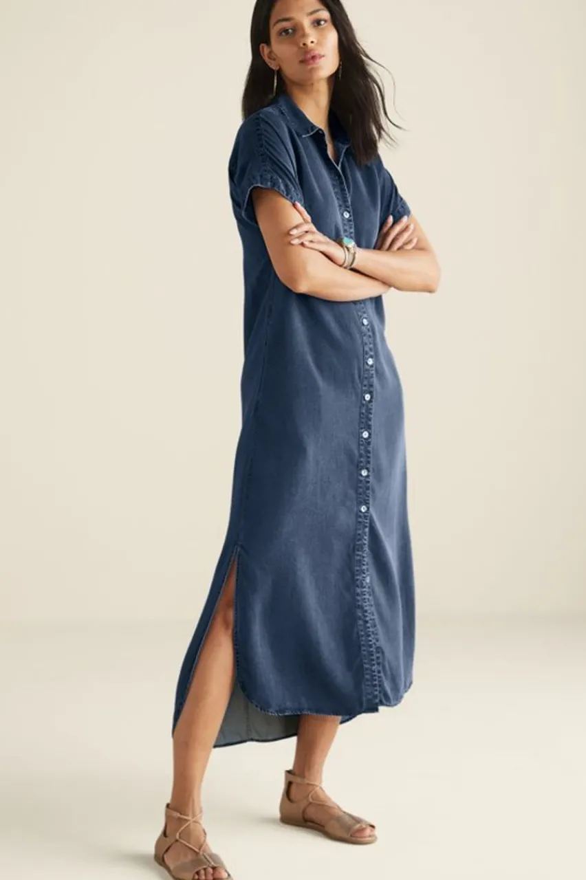 Soft Surroundings Je Veux Midi Shirtdress- Dresses