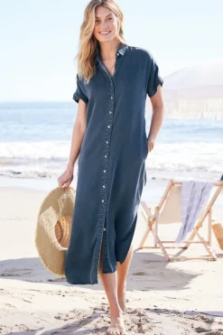 Soft Surroundings Je Veux Midi Shirtdress- Dresses