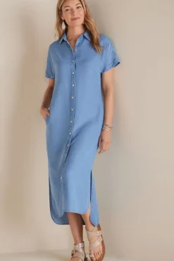 Soft Surroundings Je Veux Midi Shirtdress- Dresses