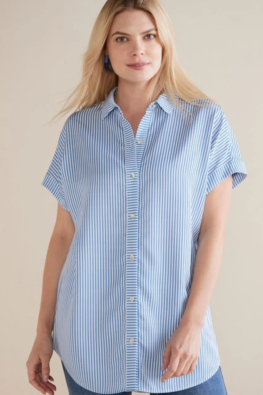 Soft Surroundings Je Veux Tencel™ Shirt- Tops