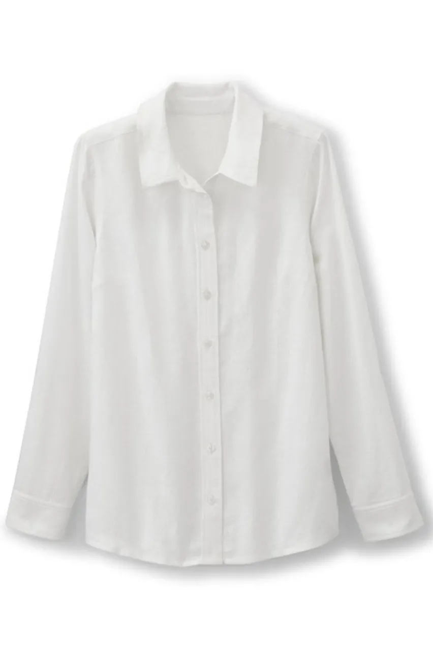 Soft Surroundings Jordan Linen Blend Shirt- Tops