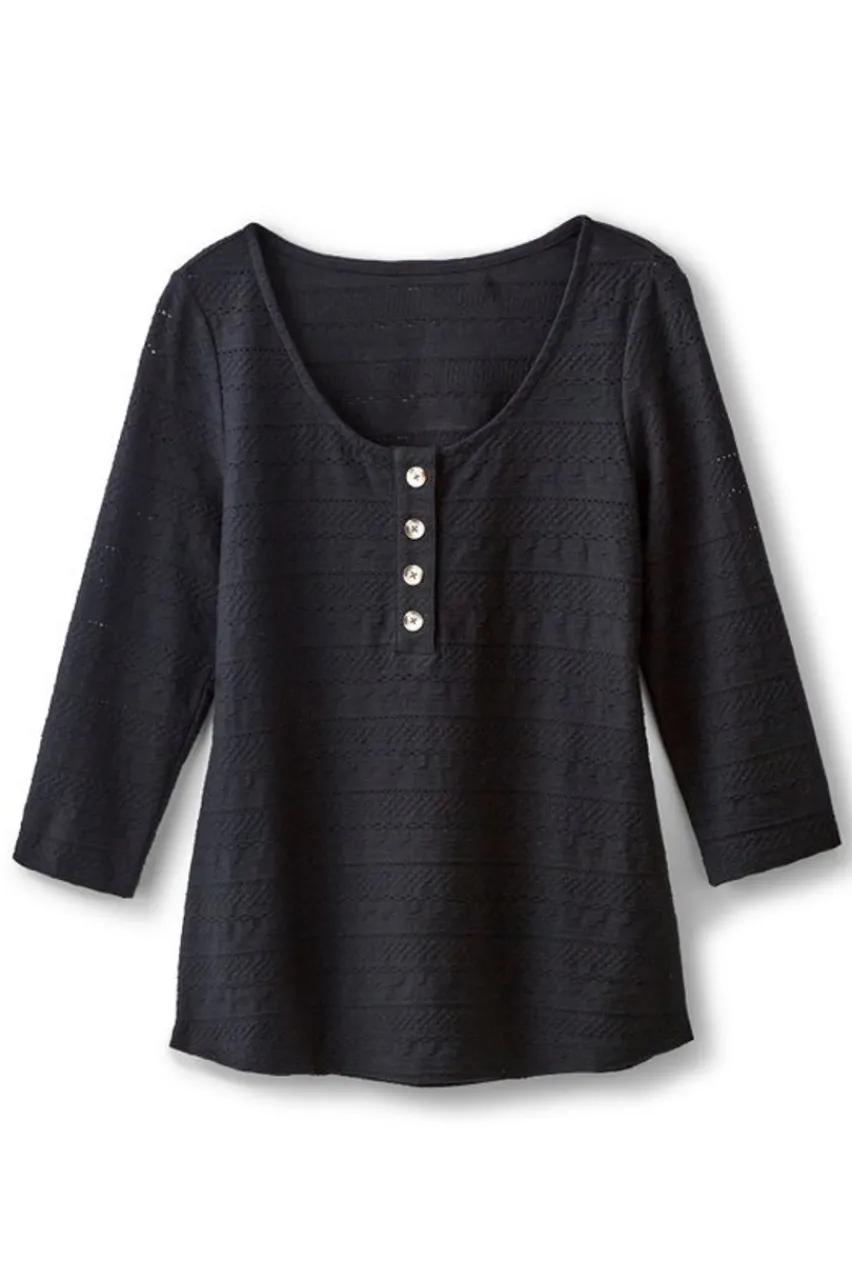 Soft Surroundings Jude Textured Top- Tops