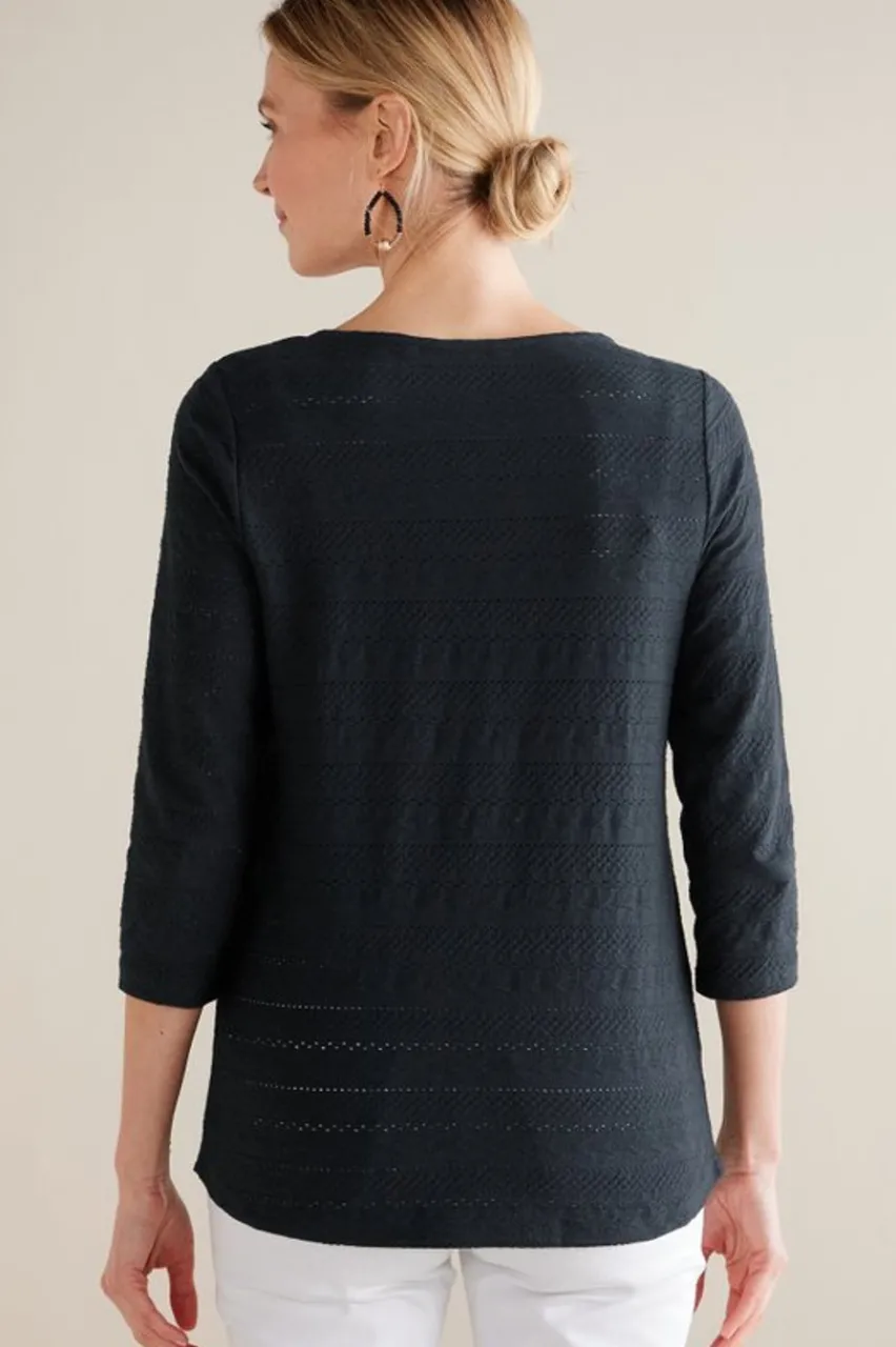 Soft Surroundings Jude Textured Top- Tops