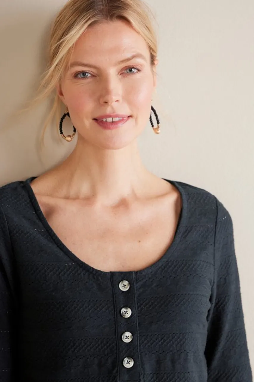 Soft Surroundings Jude Textured Top- Tops