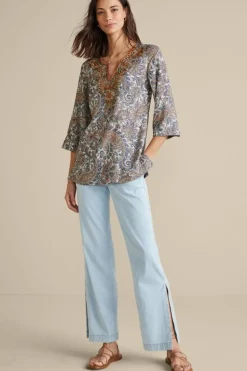 Soft Surroundings Kaimana Embellished Tunic- Tops|Tunics & Leggings