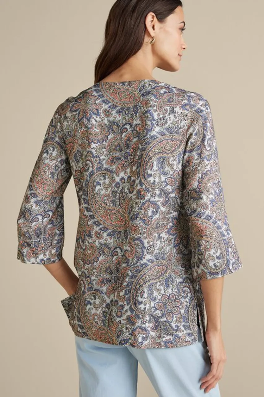 Soft Surroundings Kaimana Embellished Tunic- Tops|Tunics & Leggings