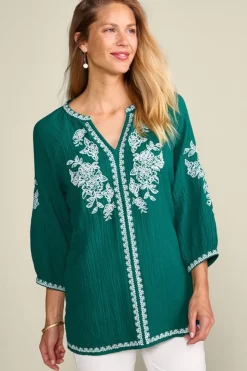 Soft Surroundings Katie Gauze Tunic- Tops|Tunics & Leggings