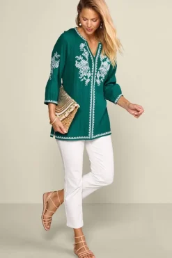 Soft Surroundings Katie Gauze Tunic- Tops|Tunics & Leggings