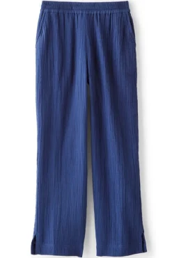 Soft Surroundings Khulani Straight Leg Gauze Crop Pants- Pants