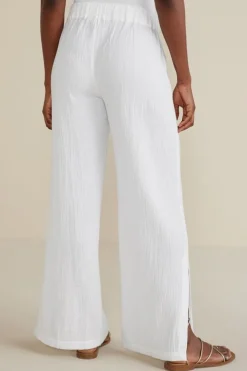 Soft Surroundings Khulani Wide Leg Gauze Pants- Pants
