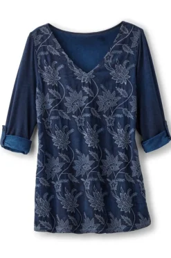 Soft Surroundings Kimbra Embroidered Tunic- Tops|Tunics & Leggings
