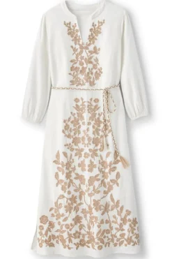 Soft Surroundings Kimora Embroidered Midi Dress- Dresses