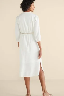 Soft Surroundings Kimora Embroidered Midi Dress- Dresses