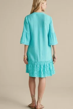 Soft Surroundings Kiona Gauze Short Dress- Dresses