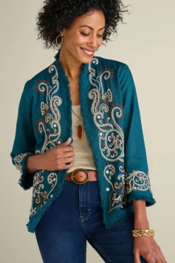 Soft Surroundings Kiruna Embroidered Jacket- Jackets & Coats