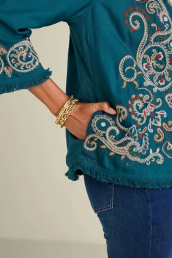 Soft Surroundings Kiruna Embroidered Jacket- Jackets & Coats