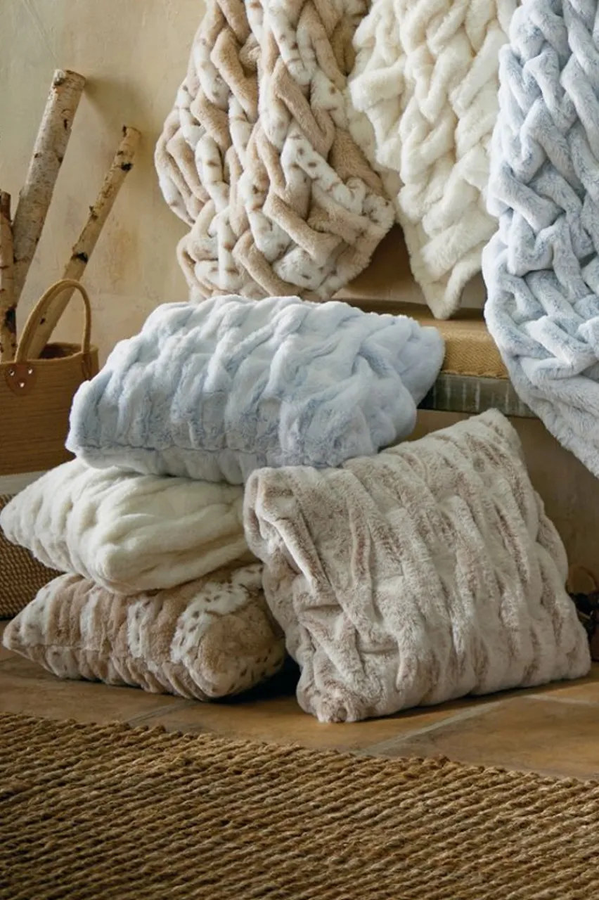 Soft Surroundings La Parisienne Faux Fur Pillow- Bedding|Bedding Essentials