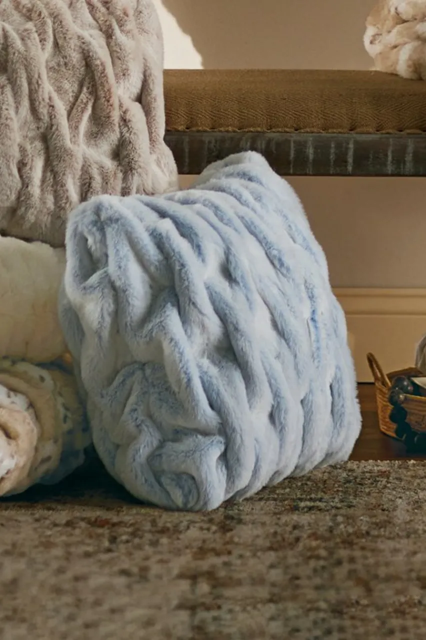 Soft Surroundings La Parisienne Faux Fur Pillow- Bedding|Bedding Essentials