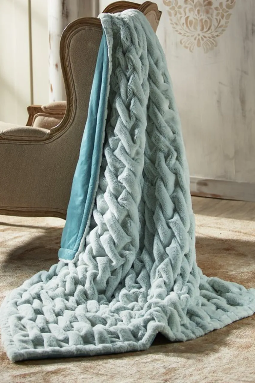 Soft Surroundings La Parisienne Faux Fur Throw- Bedding|Bedding Essentials