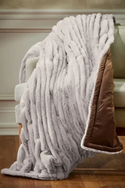 Soft Surroundings La Parisienne Faux Fur Throw- Bedding|Bedding Essentials
