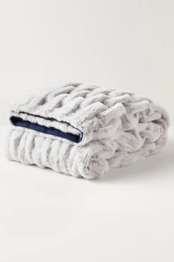 Soft Surroundings La Parisienne Faux Fur Throw- Bedding|Bedding Essentials
