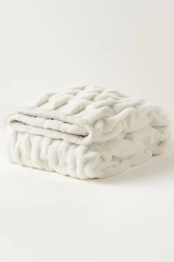 Soft Surroundings La Parisienne Faux Fur Throw- Bedding|Bedding Essentials