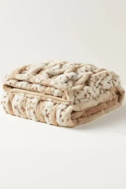 Soft Surroundings La Parisienne Faux Fur Throw- Bedding|Bedding Essentials