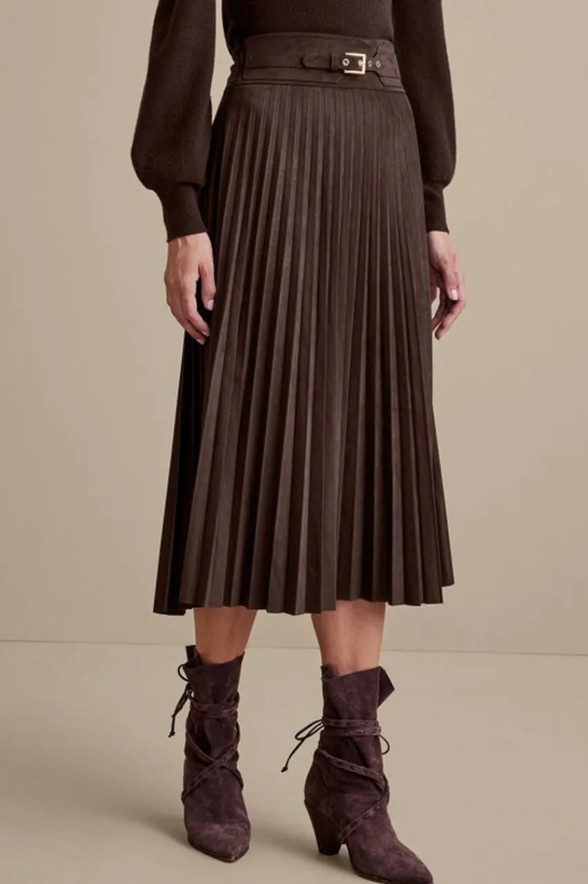 Soft Surroundings Lavina Faux Suede Skirt- Skirts