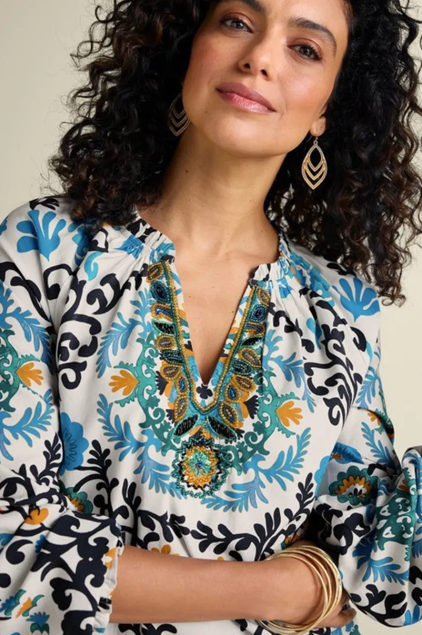Soft Surroundings Leona Long Sleeve Top- Tops