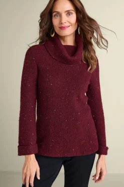 Soft Surroundings Linley Sequin Sweater- Tops|Sweaters & Cardigans