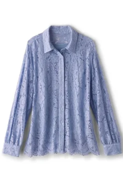 Soft Surroundings Lisa Lace Button Front- Tops