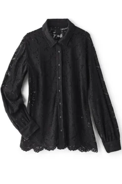 Soft Surroundings Lisa Lace Button Front- Tops