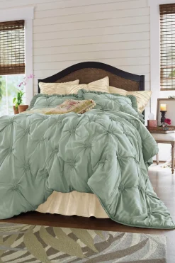 Soft Surroundings Lombardi Smocked Coverlet I- Bedding|Bedding Collections