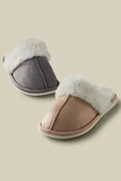 Soft Surroundings Lora Cuffed Slippers- Shoes