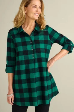 Soft Surroundings Mad About Plaid Tunic- Tops|Tunics & Leggings